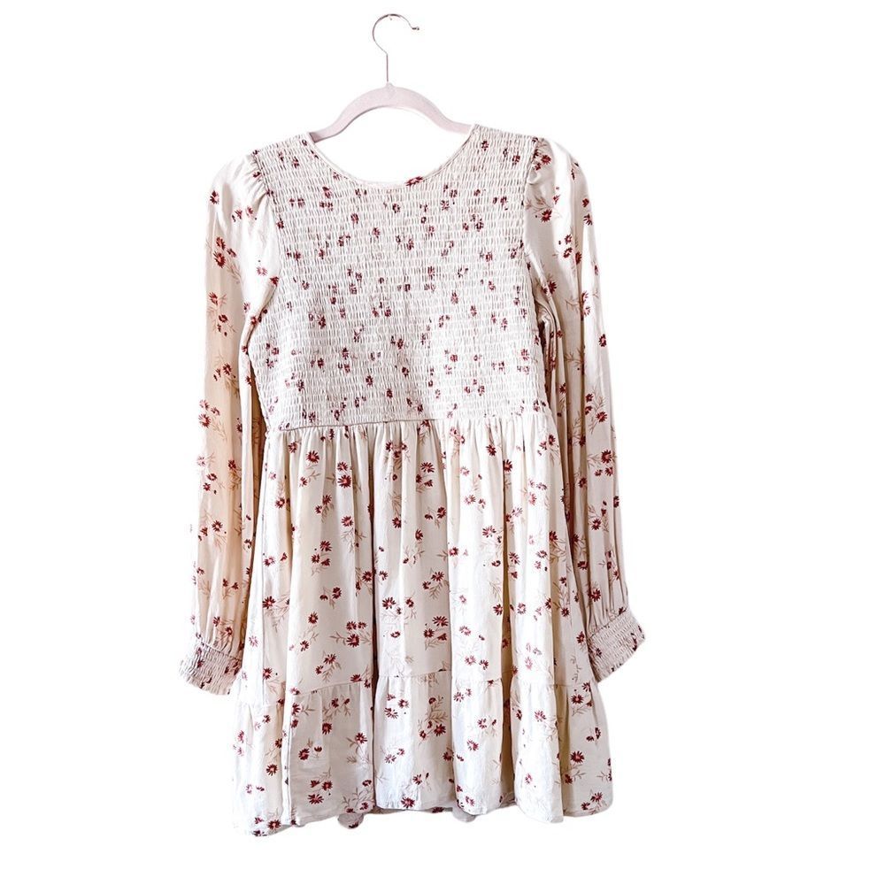 American Eagle‎ Outfitters Women's Cream Floral Boho Babydoll Dress XS